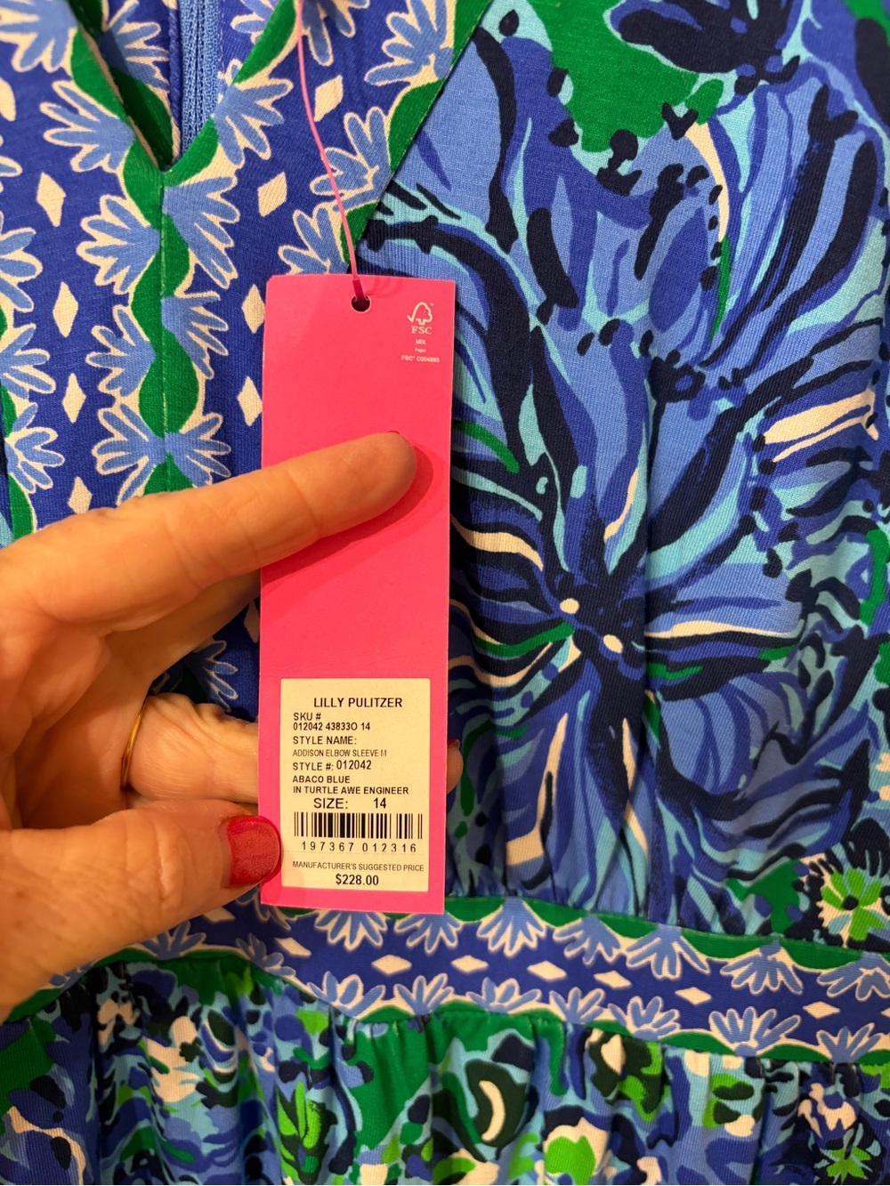 Lilly Pulitzer Addison Elbow Sleeve Abaco Blue Turtle Awe Engineer Maxi Dress 14 - Picture 7 of 9